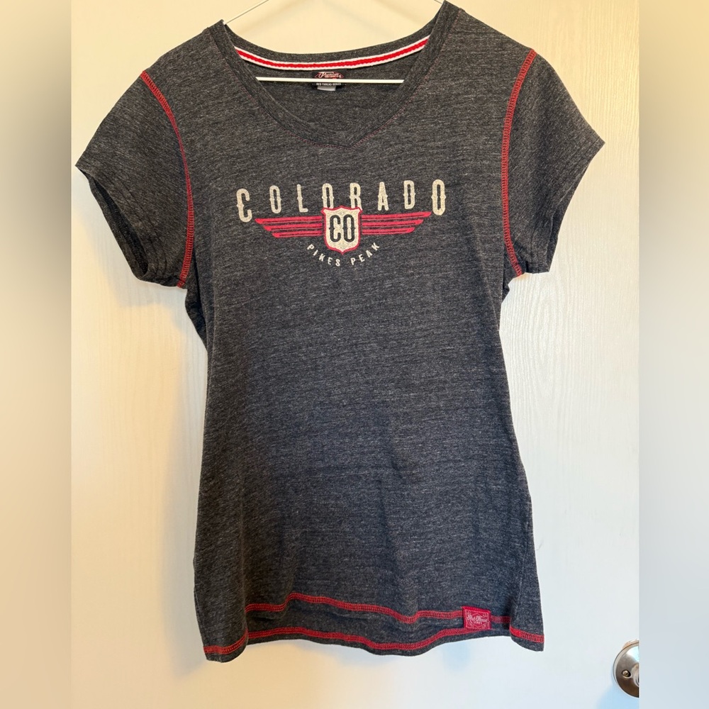 Colorado T-Shirt - Charcoal and Red